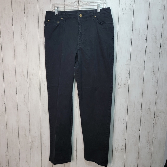 Lauren Ralph Lauren Pants - Lauren Ralph Lauren Women's Pants Size 12 Black Straight Leg High Rise Cotton.